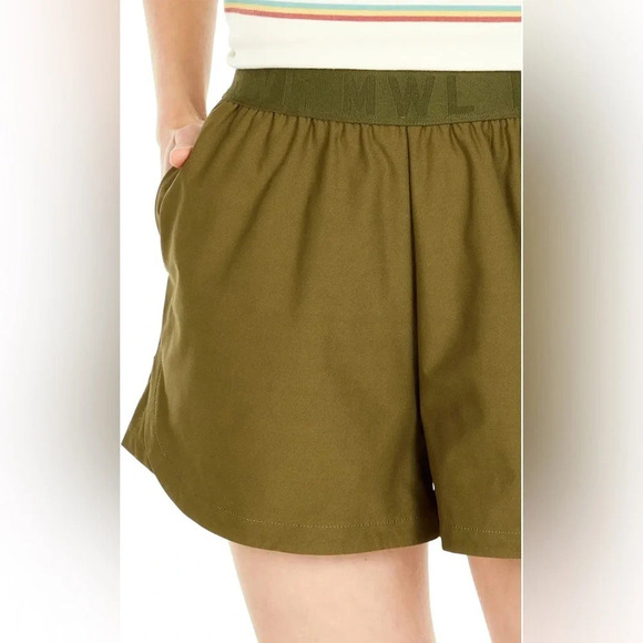 Madewell MWL Allways Pull-On Olive Kale Green Shorts NWT Medium - Picture 3 of 8